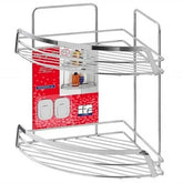 MENSOLA DOCCIA ANGOLARE 2 RIPIANI IN ACCIAIO CROMATO